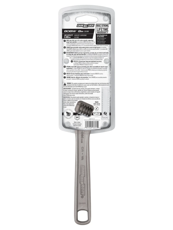 808W 8-inch Adjustable Wrench