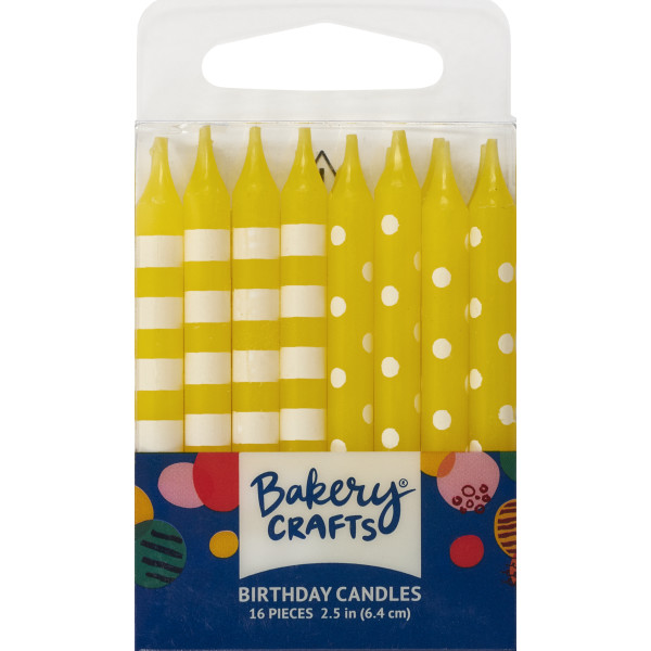 Yellow Stripes & Dots Specialty Candles