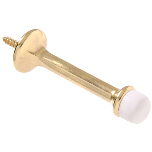 Hardware Essentials Rigid Door Stop Brass Plated