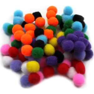 Creative Arts&trade; Pom-Poms, 1/2", Assorted Colors, Bag of 100