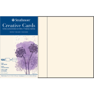 Creative Cards & Envelopes, Ivory with Deckle Edge, Full Size, 5x6.875 inch, Pack of 100