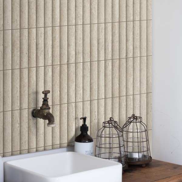 lapidary | cabochon short mosaic sheet | beige travertine 