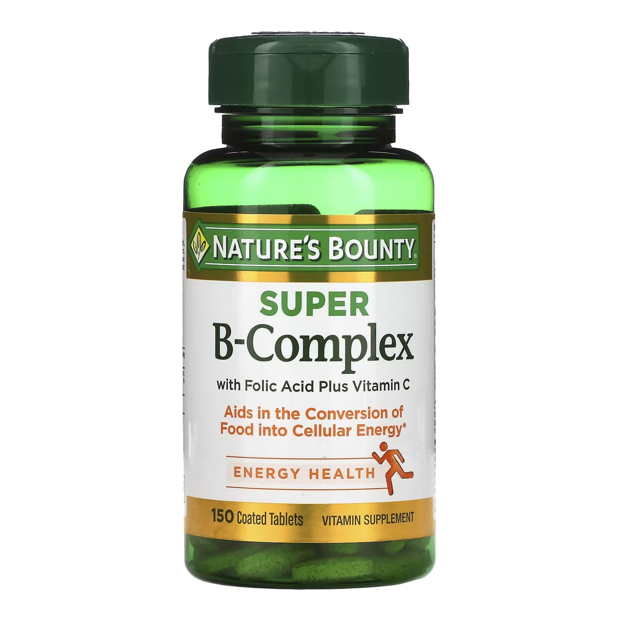 Nature's Bounty® Super B-Complex With Folic Acid Plus Vitamin C Coated Tablets