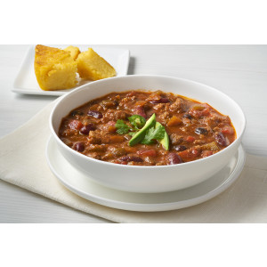 Campbell’s® Culinary  Reserve Frozen Ready to Eat Savory Beef Chili with Spicy Pepper Trio, 4 Pound Pouches, 4-Pack