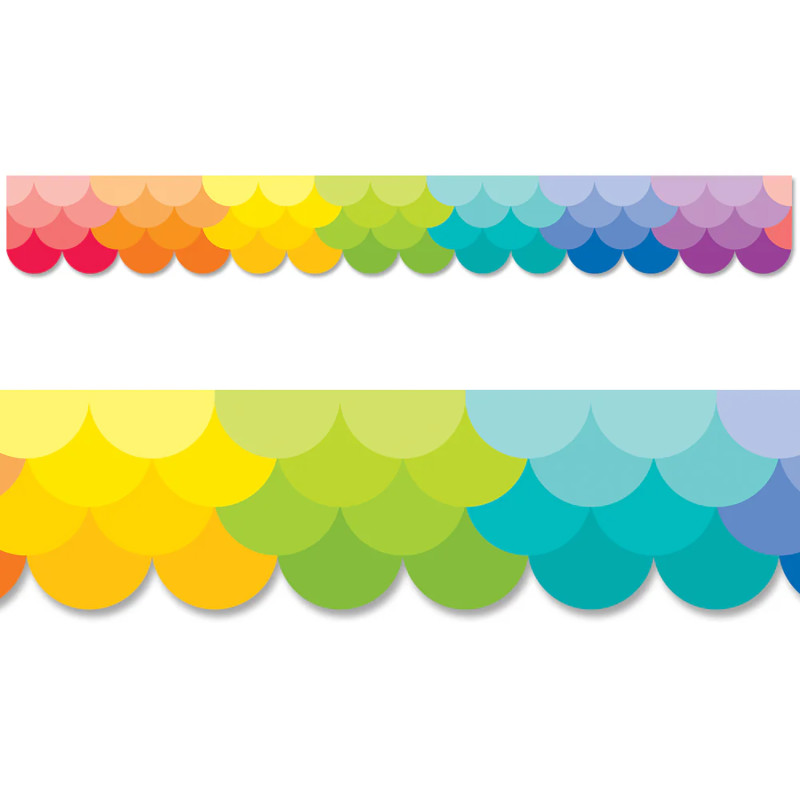 Ombre Rainbow Scallops EZ Border™, 48 Feet