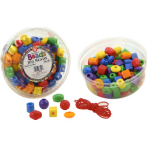 Bucket O' Beads, Big Beads with Lacing Lanyard, 16 oz. Opaque Assortment