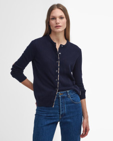 Pendle Cardigan Navy-Hessian Tartan