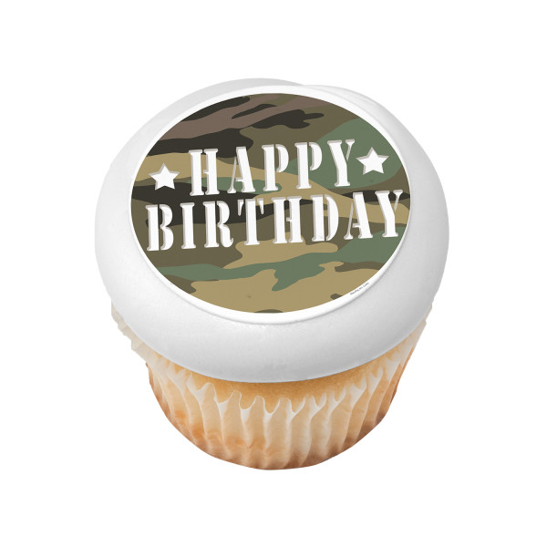 Camouflage Birthday PhotoCake® Edible Image®