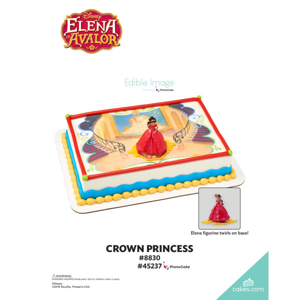 Elena of Avalor Crown Princess The Magic of Cakes® PhotoCake® Enhanced Background Page