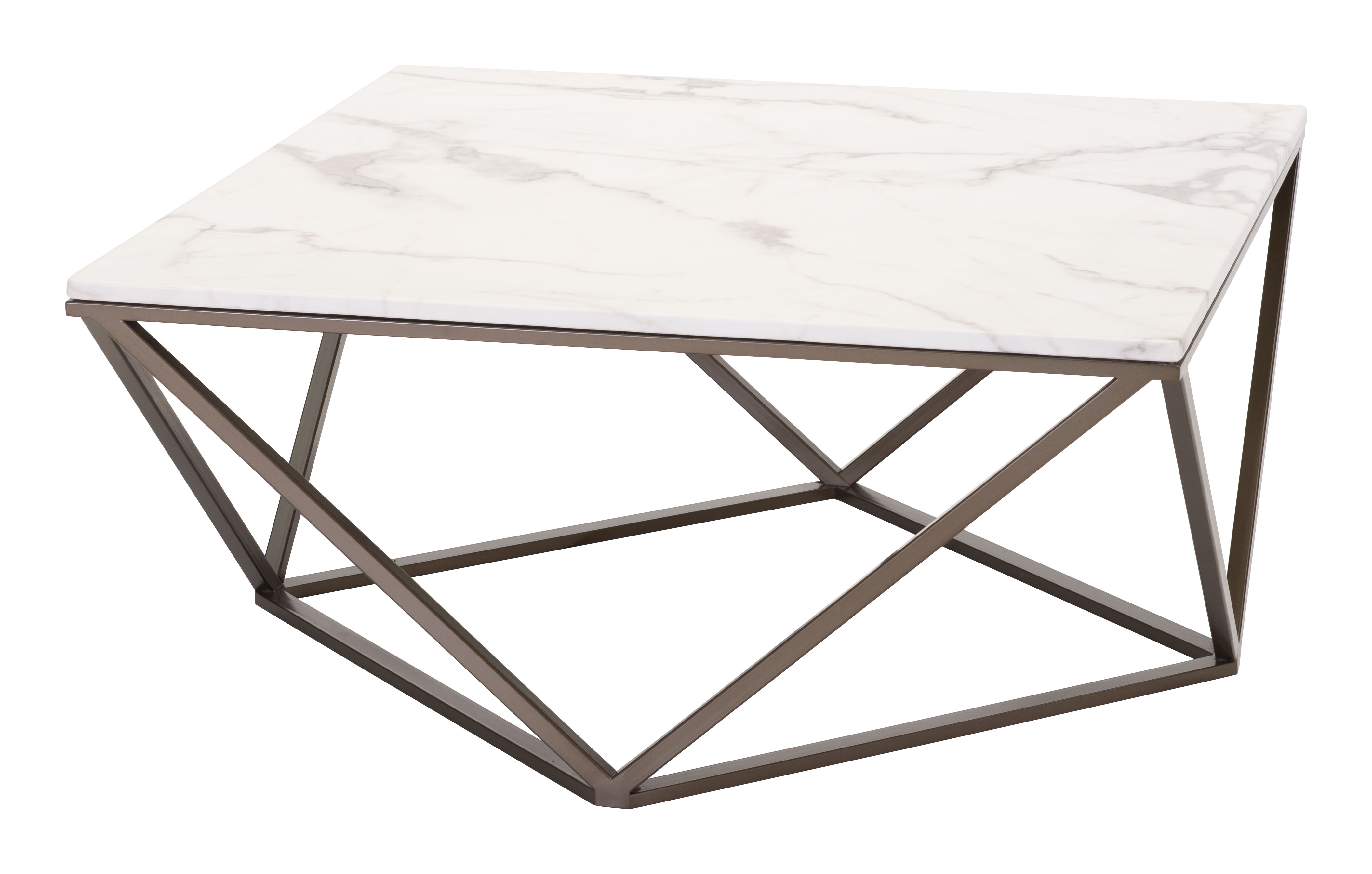 Tintern Coffee Table White & Antique Bronze product image