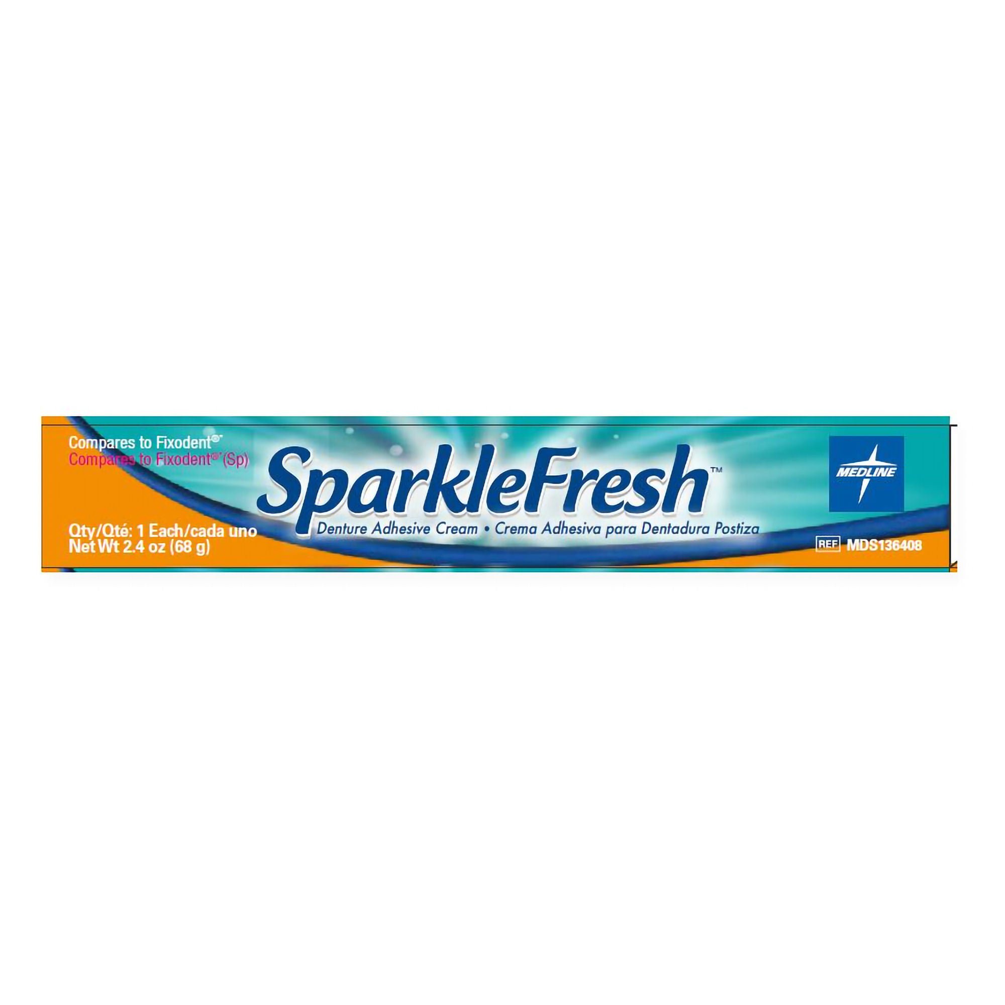 Medline ADHESIVE, DENTURE SPARKLEFRESH2.4OZ (12/BX 6BX/CS)