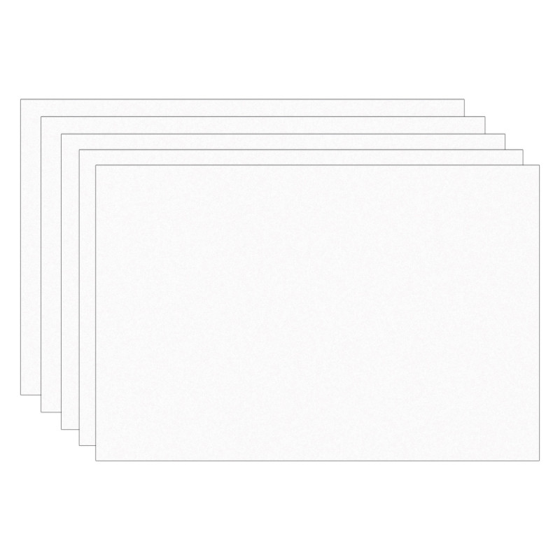 Construction Paper, Medium Weight, Bright White, 12" x 18", 100 Sheets Per Pack, 5 Packs