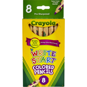 Write Start&reg; Colored Pencils, 8 Colors
