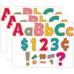 Teacher Created Resources&reg; Tropical Punch Funtastic 4" Letters Combo Pack, 208 Pieces Per Pack, 3 Packs TCR5579-3
