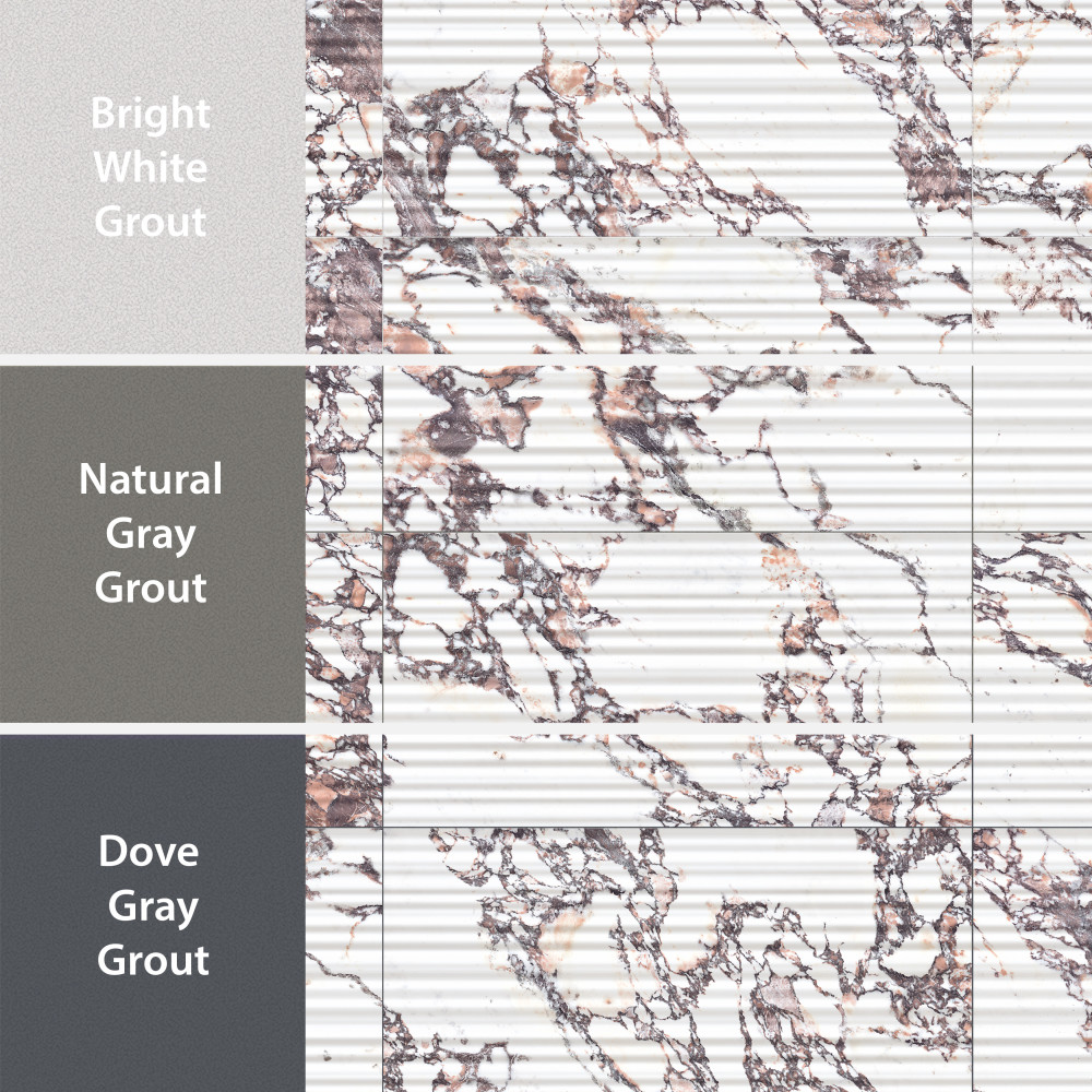 Touche Pleated Deco Rubis 11-3/4 in. x 23-1/2 in. Porcelain Floor and Wall Tile