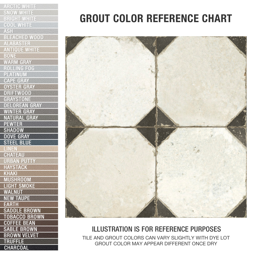 Kings Yard Nero 17-5/8 in. x 17-5/8 in. Ceramic Floor and Wall Tile