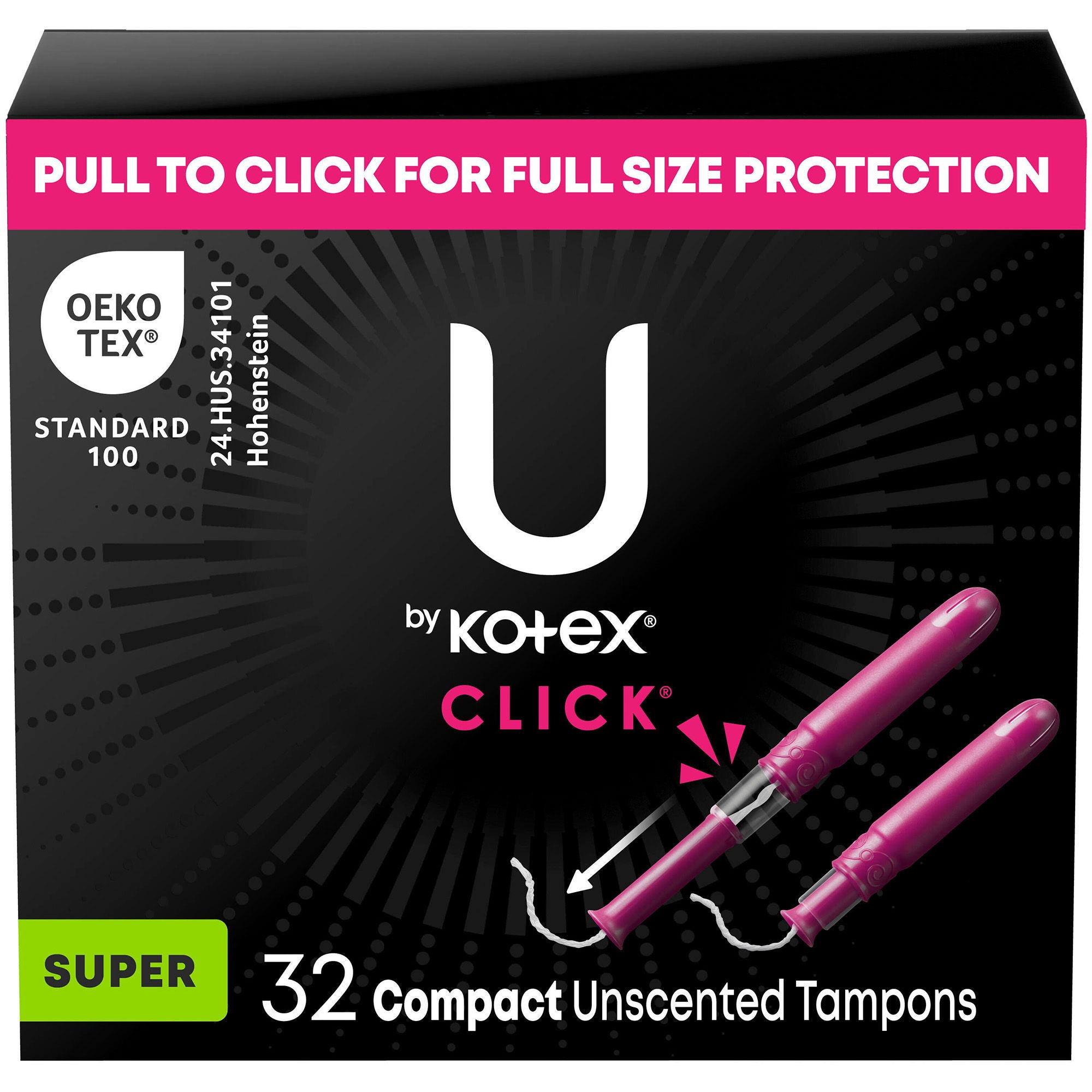 Kimberly Clark TAMPON, U BY KOTEX PREM SECURTY SUPER ABSRB (32/BX 6BX/CS)