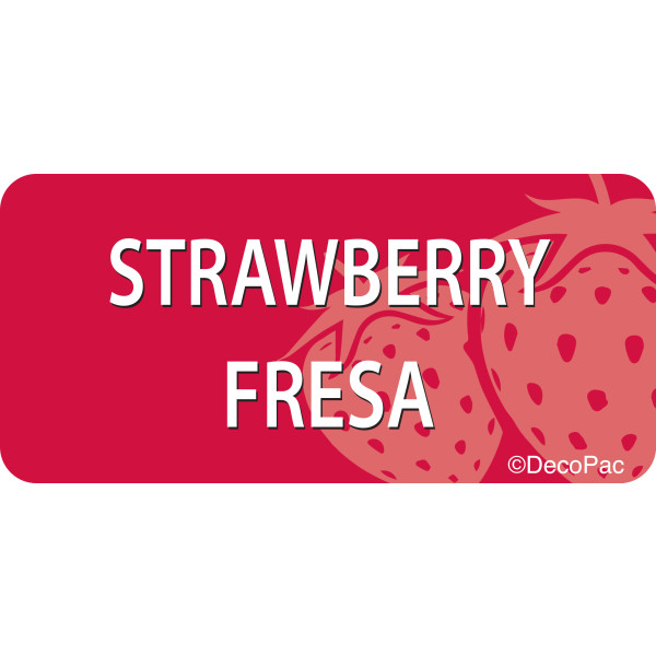 Strawberry/Fresa Promotional Label