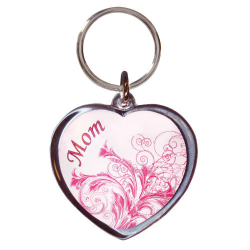 Mom Heart Acrylic Key Chain