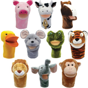 Bigmouth Animal Puppet Set, Set of all 10