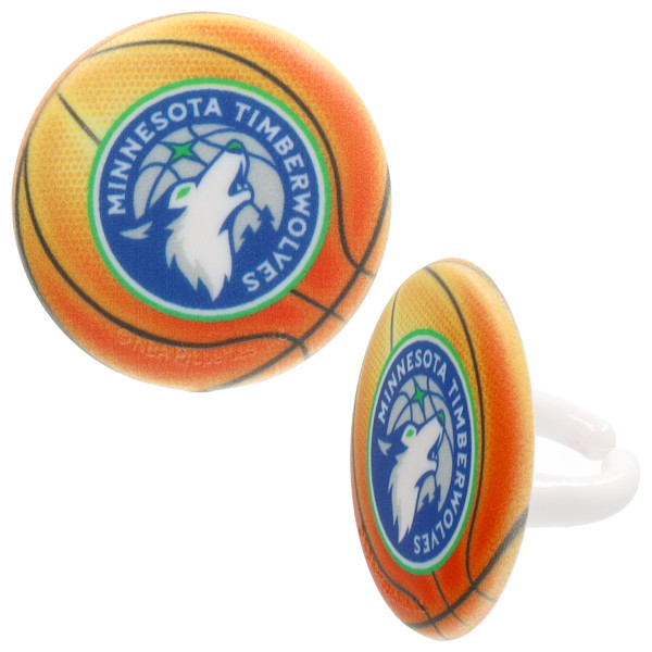 NBA Team Basketball Minnesota Timberwolves Cupcake Rings