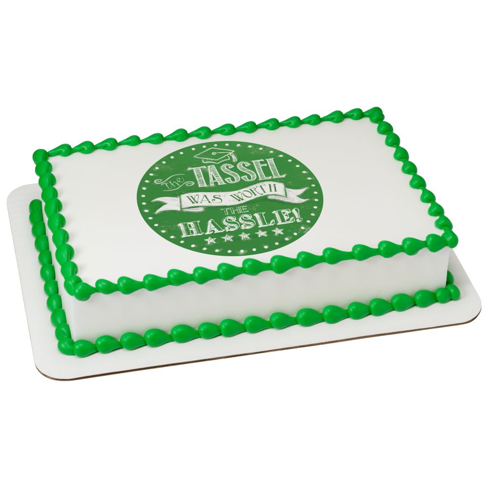 Image Cake Green Chalkboard Round