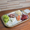 Odyssey rectangular serving tray with gold trim