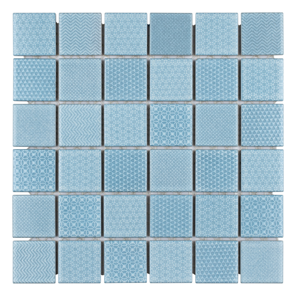 Sample – Celadon Aqua Porcelain Mosaic Tile