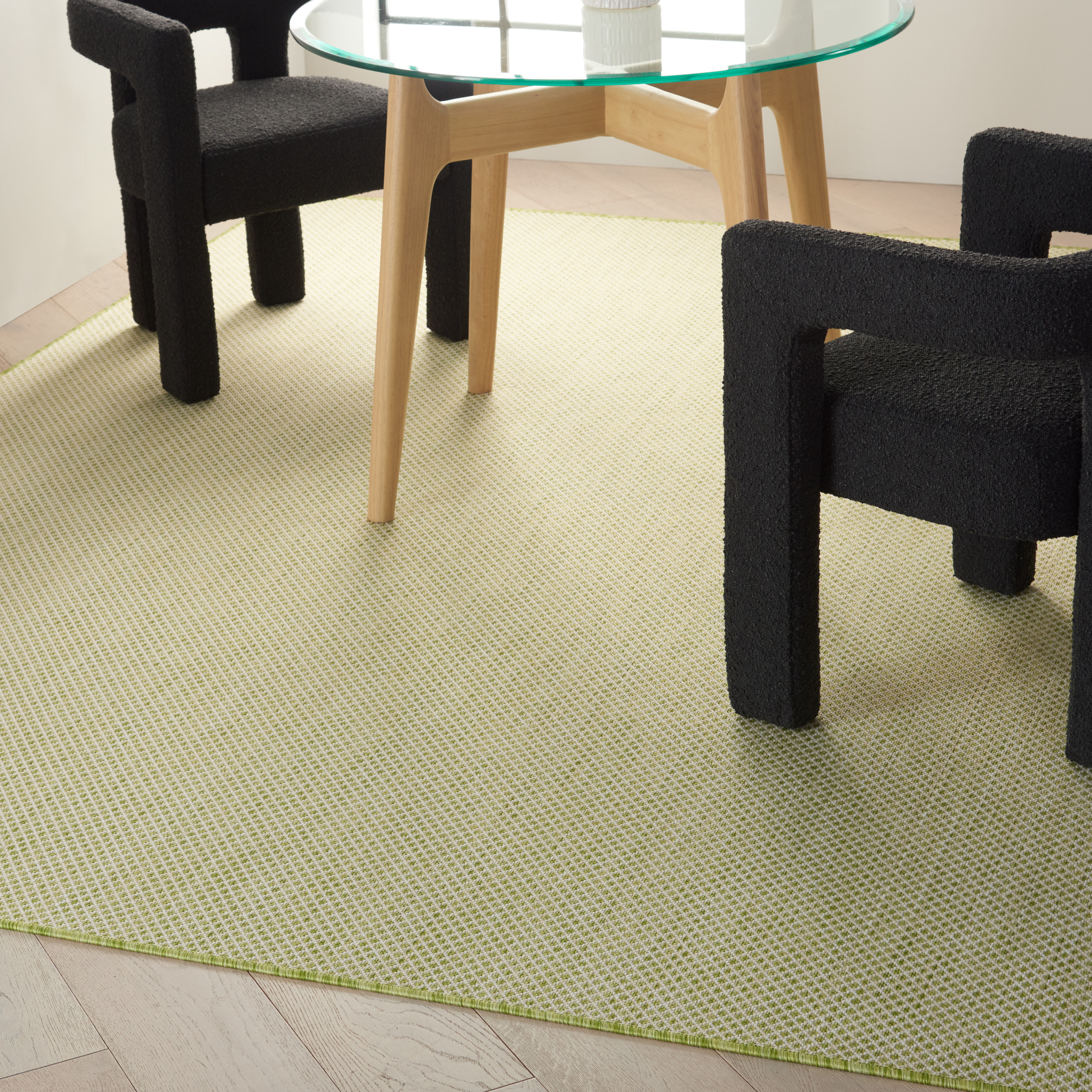 Nourison Courtyard 9' x 12' Ivory Green Modern Rug