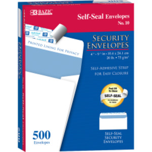 #10 Self-Seal Security Envelopes, Box of 500