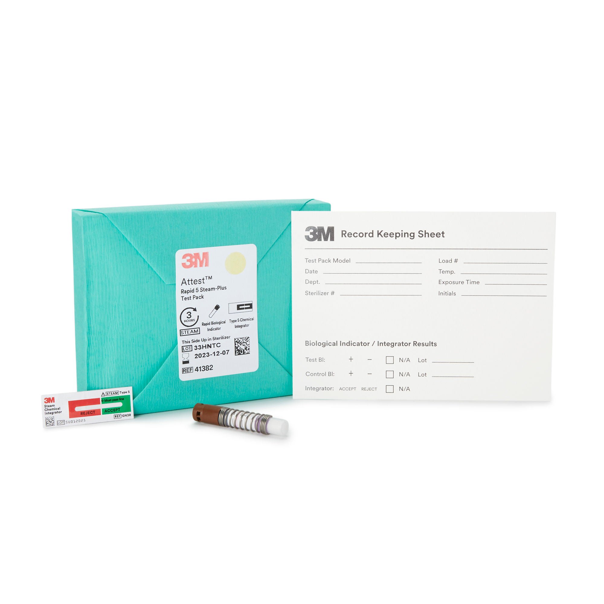 3M™ Attest™ Rapid 5 Steam-Plus Sterilization Biological Indicator Pack