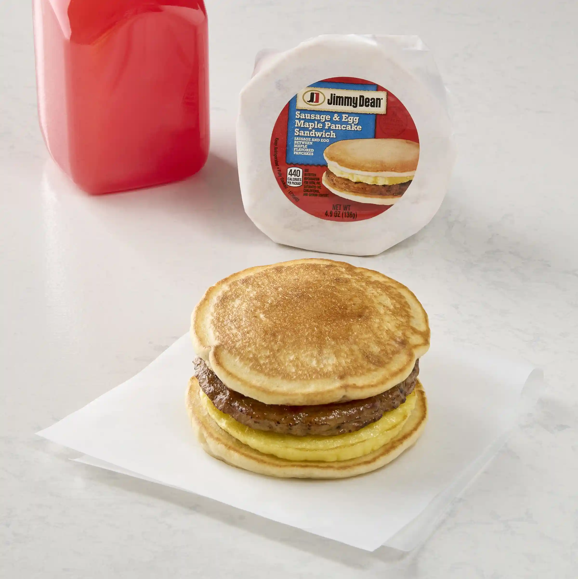Jimmy Dean® Sausage & Egg Pancake Sandwich with Maple Syrup_image_2