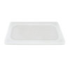 Third-size Super Pan V® flexible steam table pan lid in white