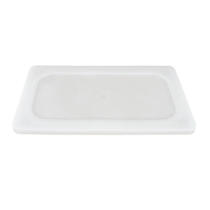 Third-size Super Pan V® flexible steam table pan lid in white