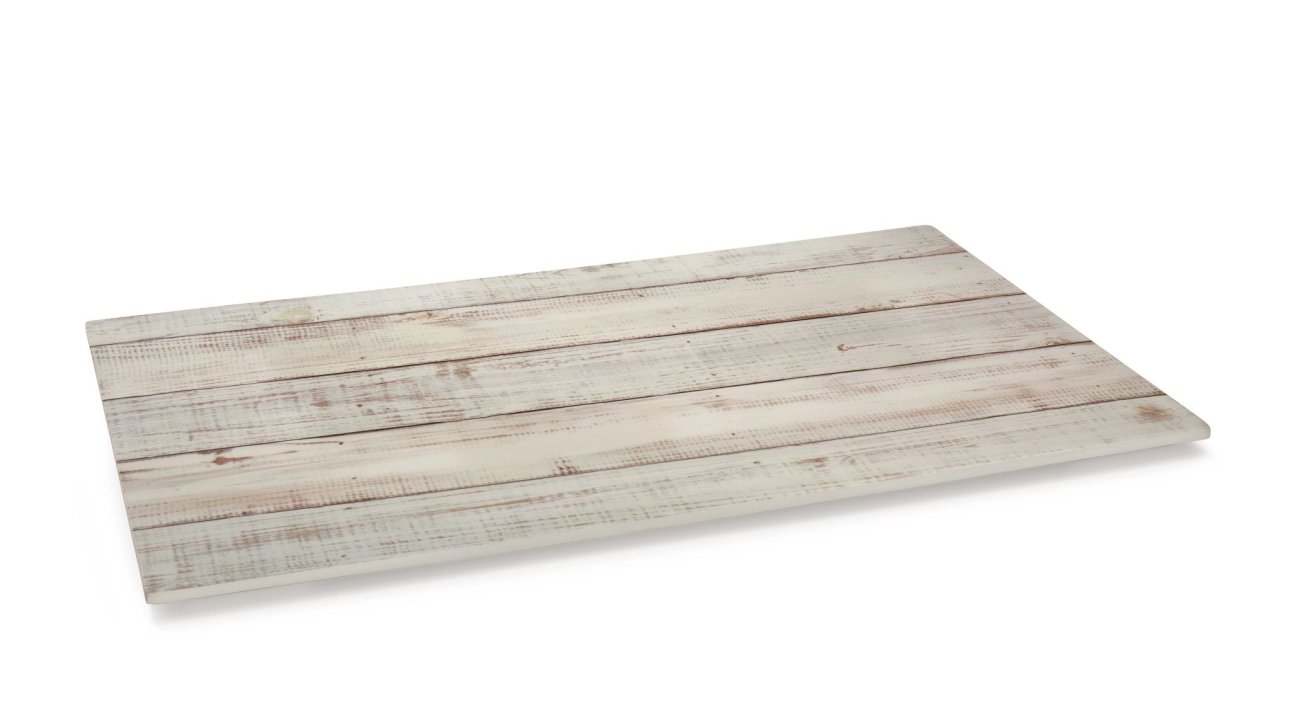 Serving board GN 1/2 melamine with white wood surface