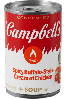 Spicy Buffalo-Style Cream of Chicken Soup