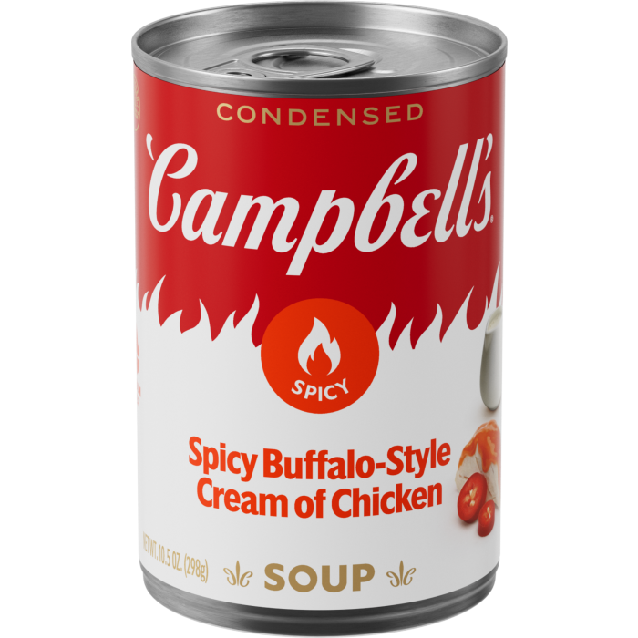 Spicy Buffalo-Style Cream of Chicken Soup