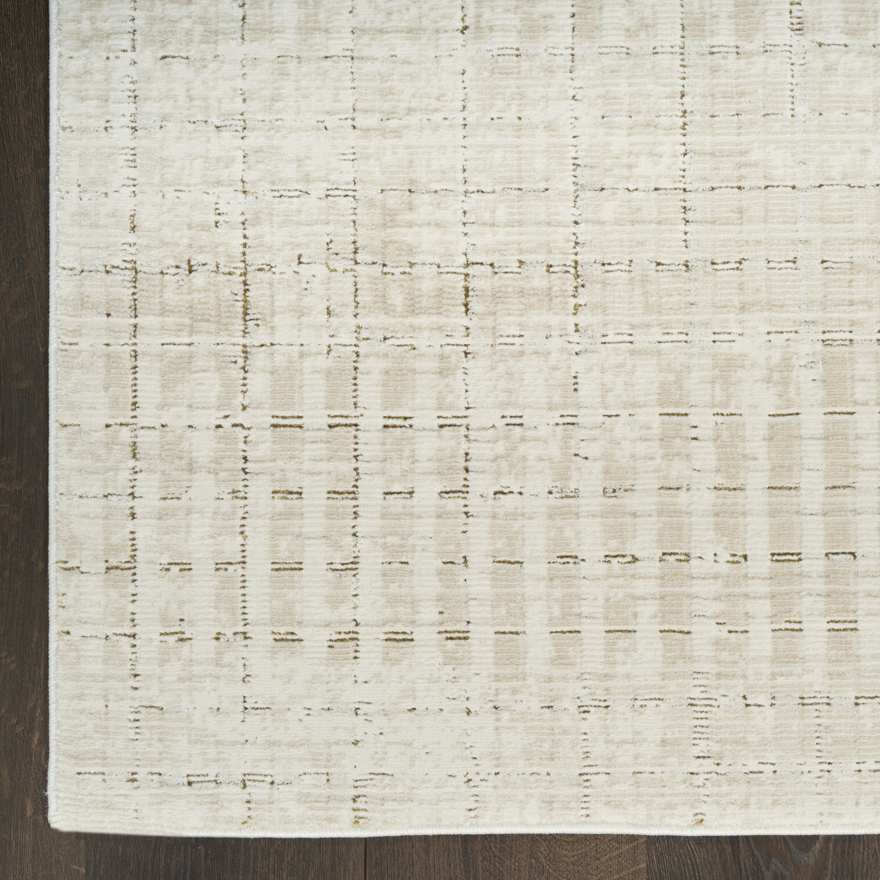 DKNY Grand Street 5'3" x 7'3" Ivory Beige Modern Indoor Rug