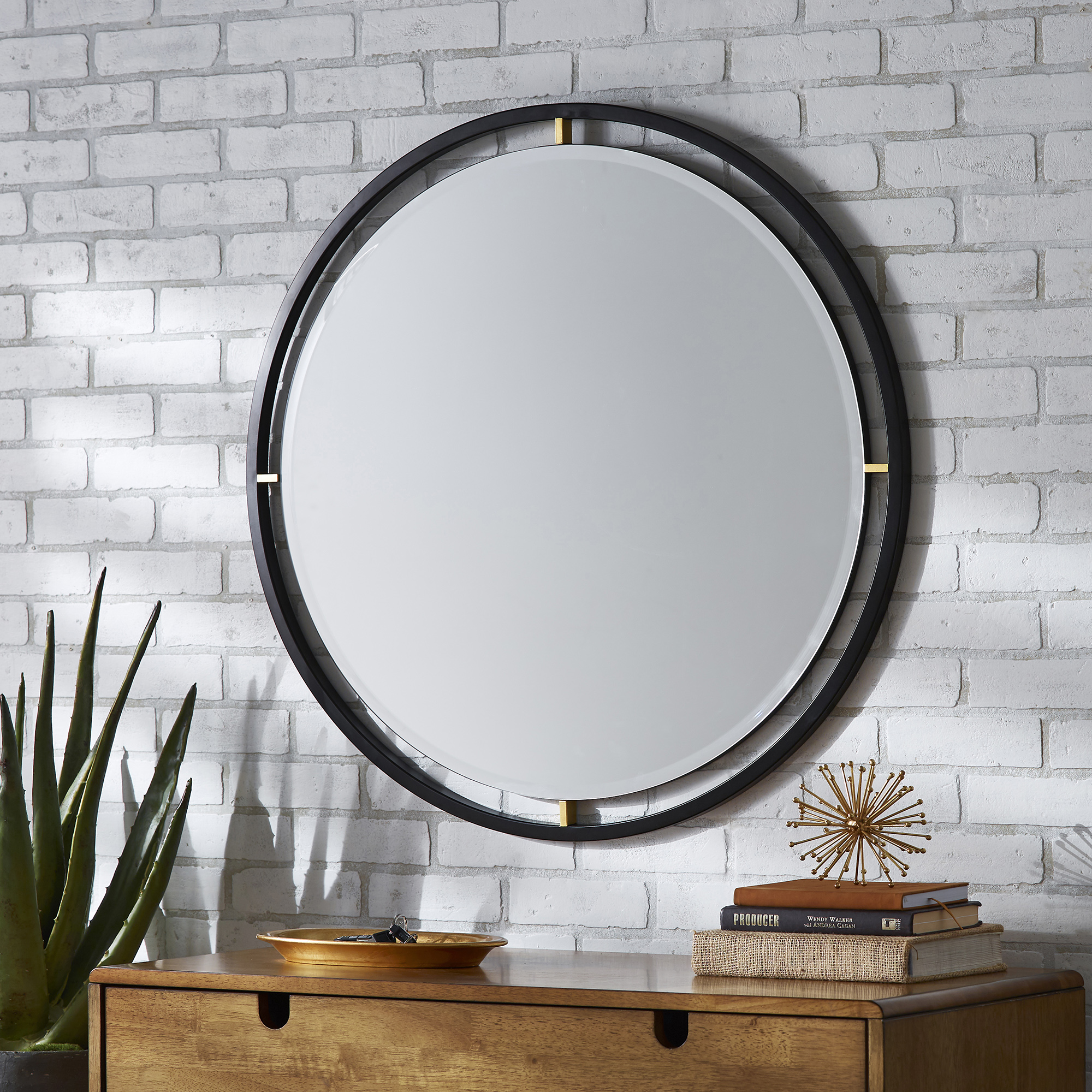 Floating Round Wall Mirror