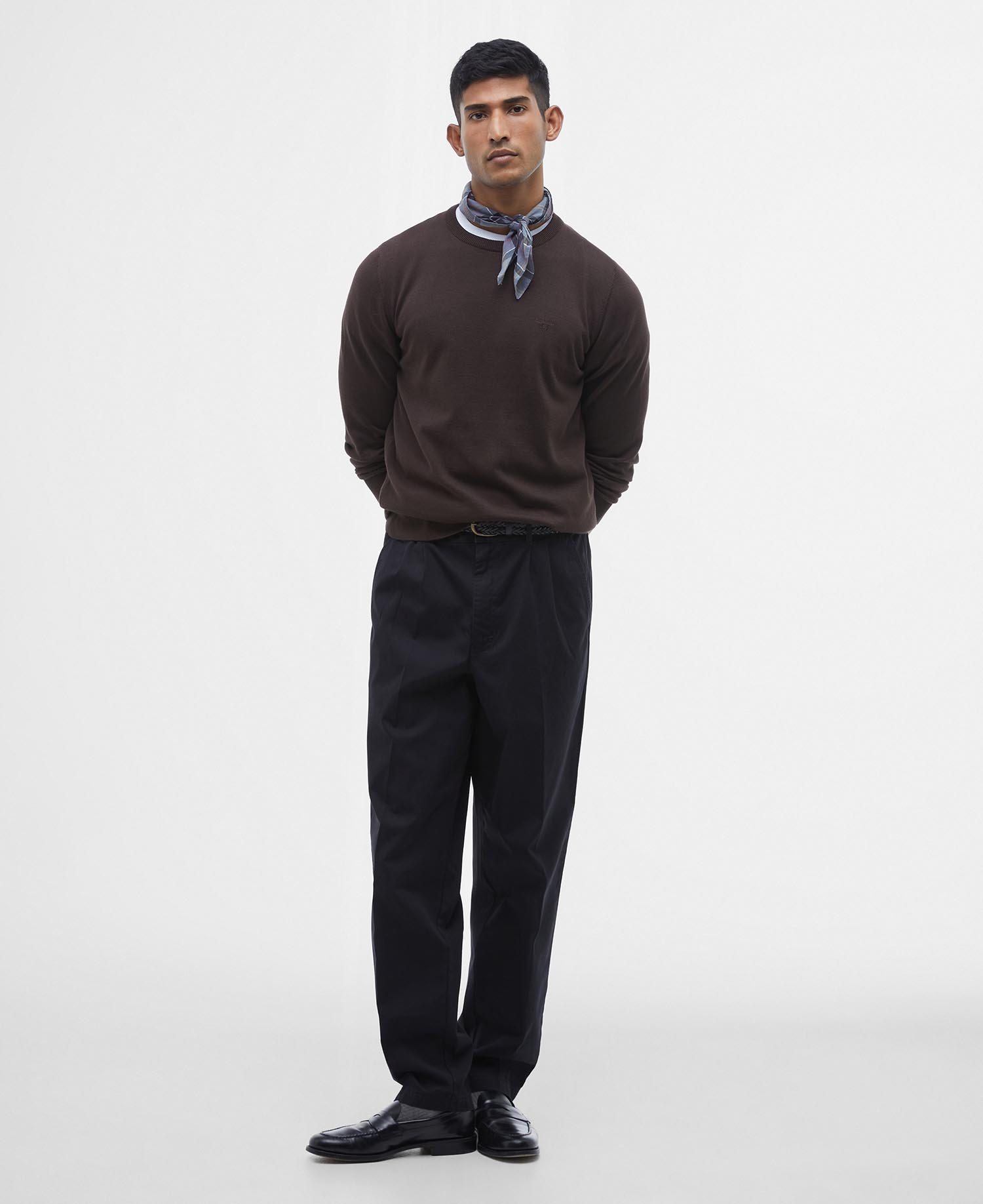 Pima Cotton Crew Neck Jumper image number 1