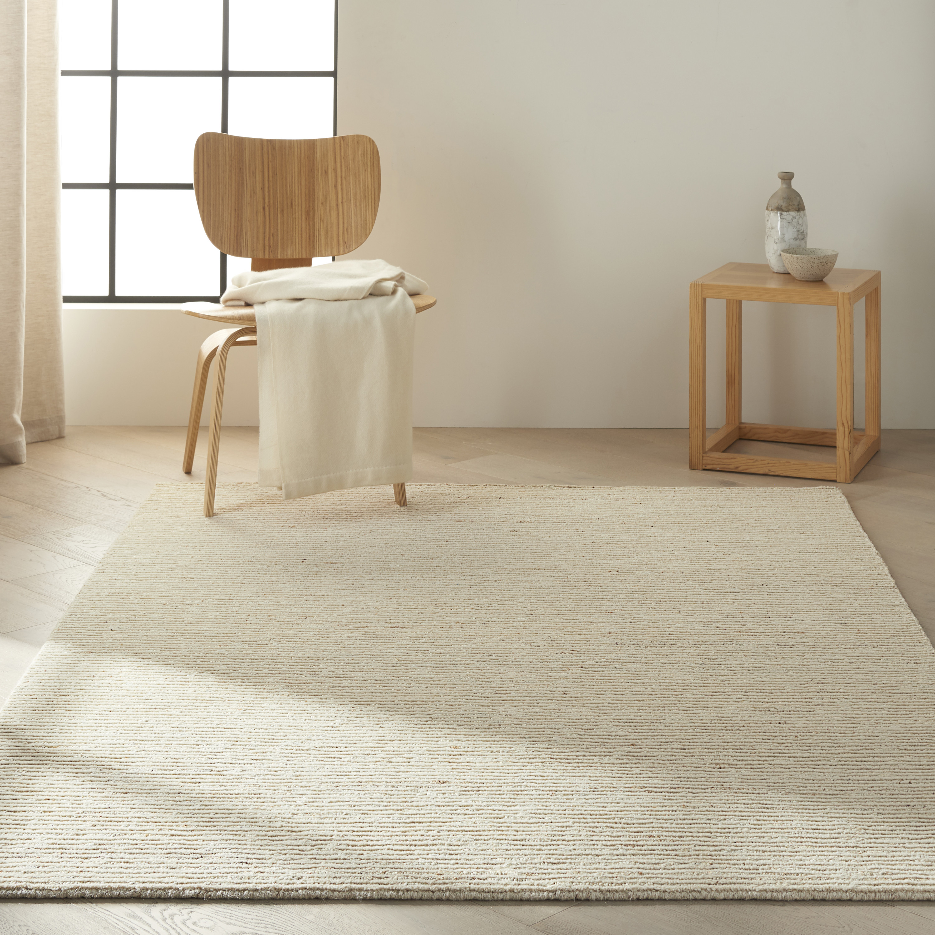 Calvin Klein Kathmandu 4' x 6' Natural Modern Indoor Rug