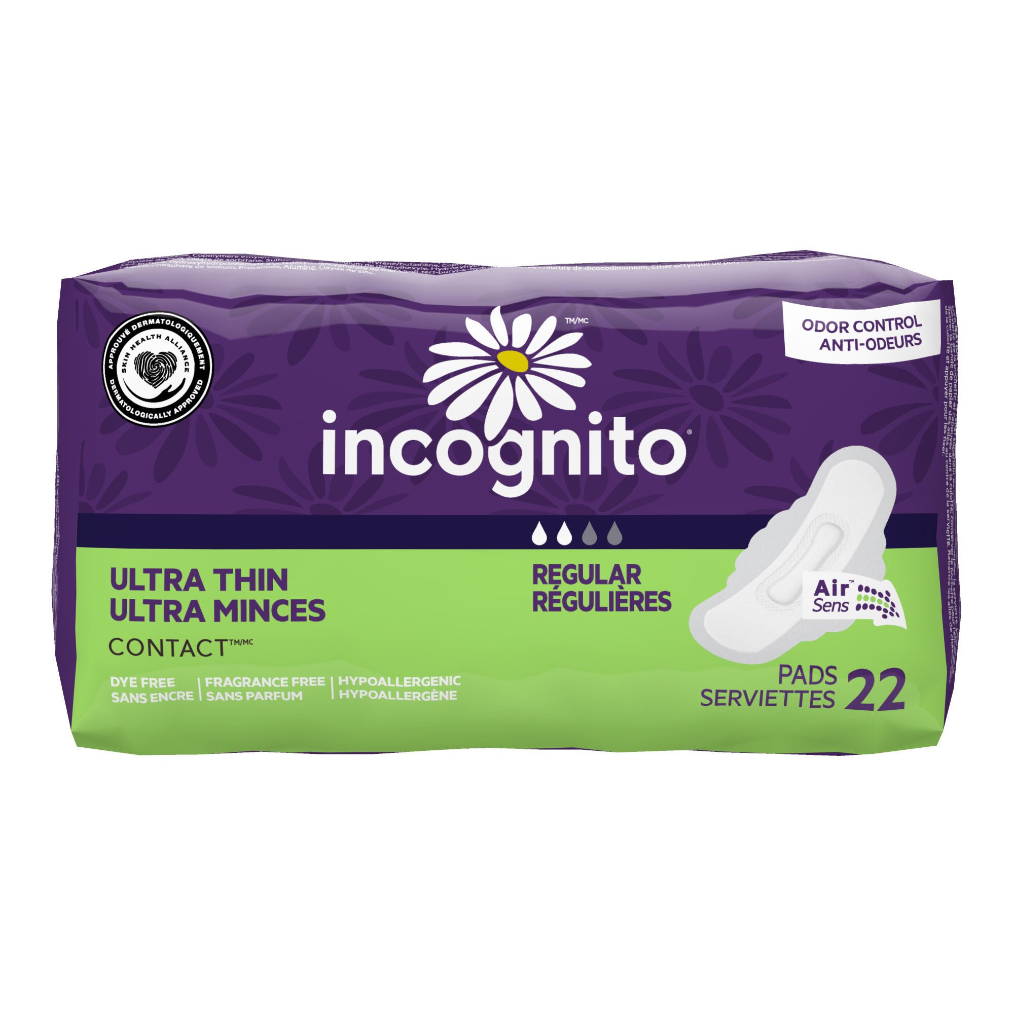 First Quality Products LLC PAD, INCOGNITO ULTRA THIN WINGREGULAR (22/PK 8PK/CS)