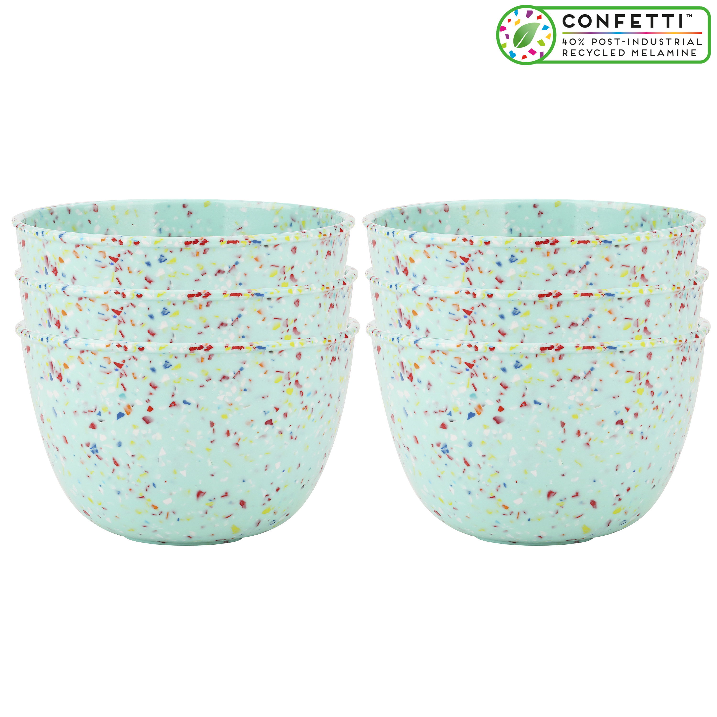 Confetti 24 ounce Soup Bowl, Mint, 6-piece set slideshow image 1 Confetti 24 ounce Soup Bowl, Mint, 6-piece set slideshow image 1