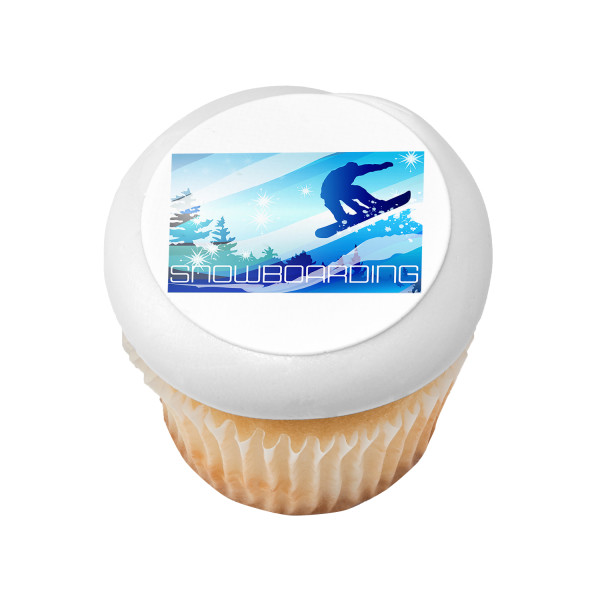 Snowboarding PhotoCake® Edible Image®
