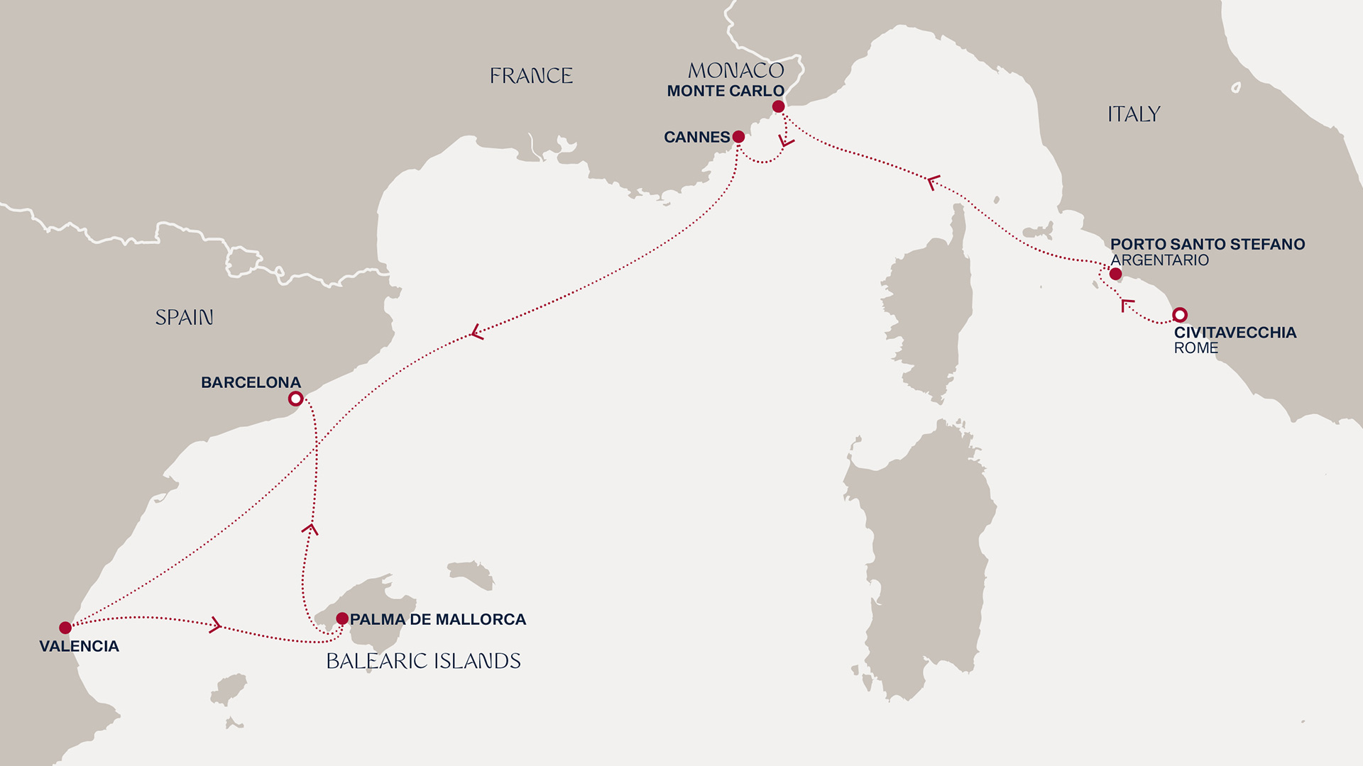 Itinerary map