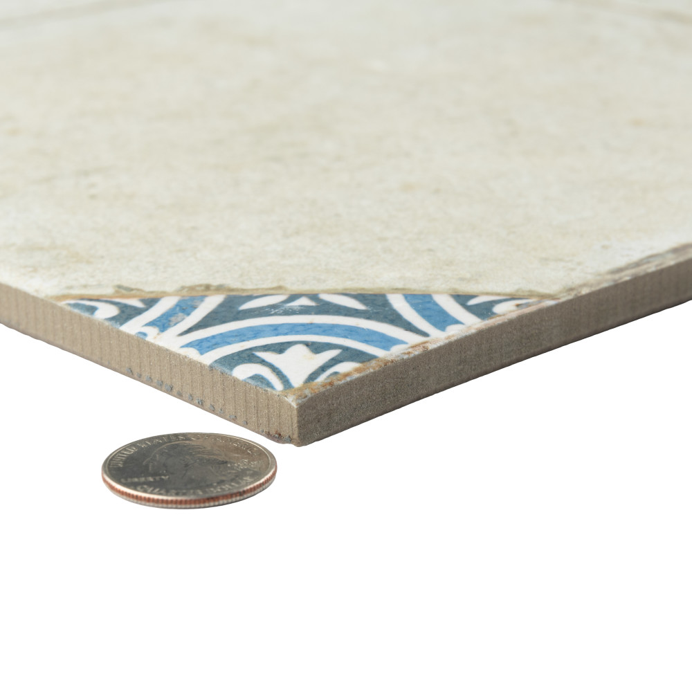 Kings Field Blue 17-3/4 in. x 17-3/4 in. Porcelain Floor and Wall Tile