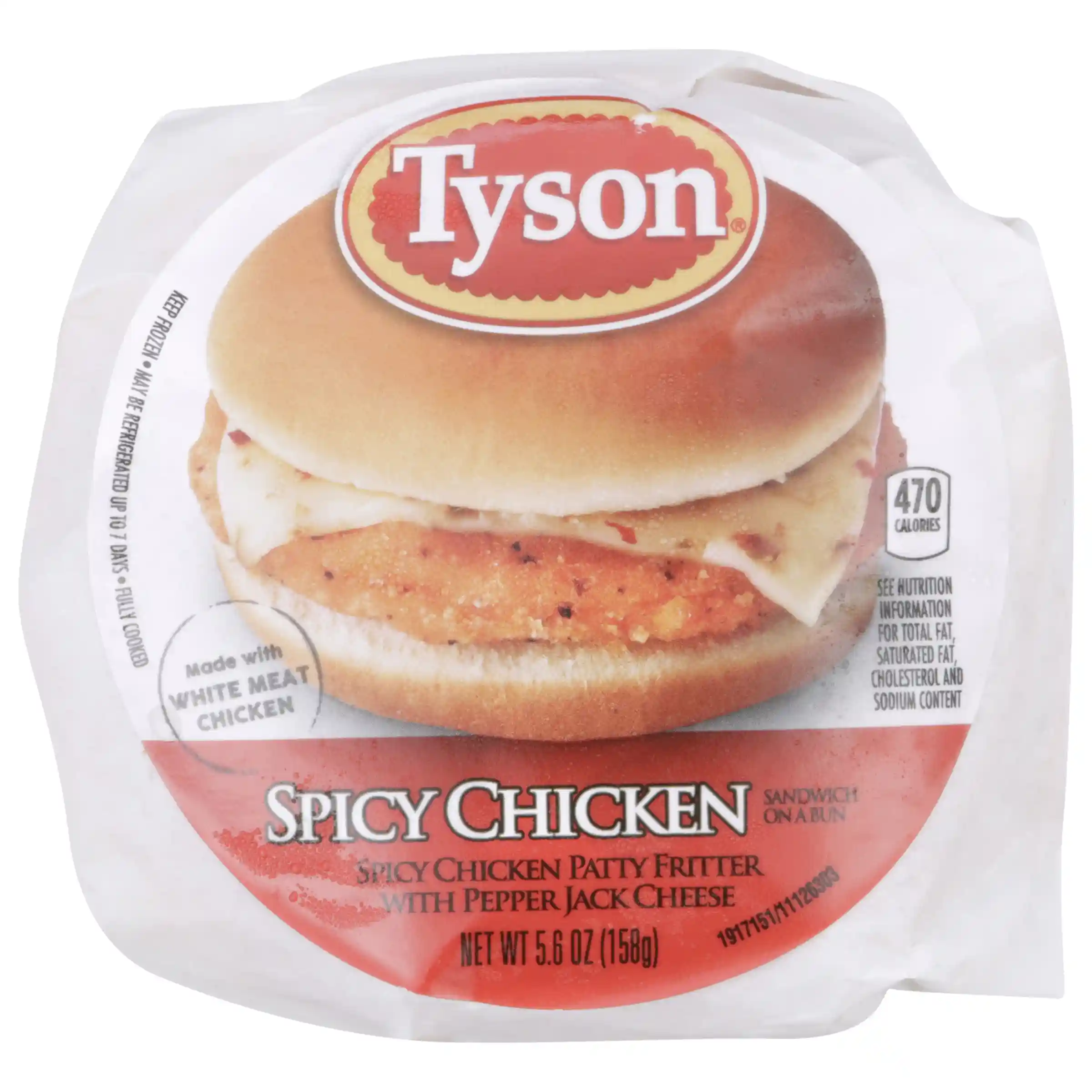 Tyson® Spicy Chicken Sandwich with Pepper Jack Cheese on a Bun_image_3