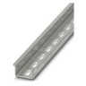 DIN Rail Steel Galvanized Perforated Silver 1000L x 15 H x 35 W mm