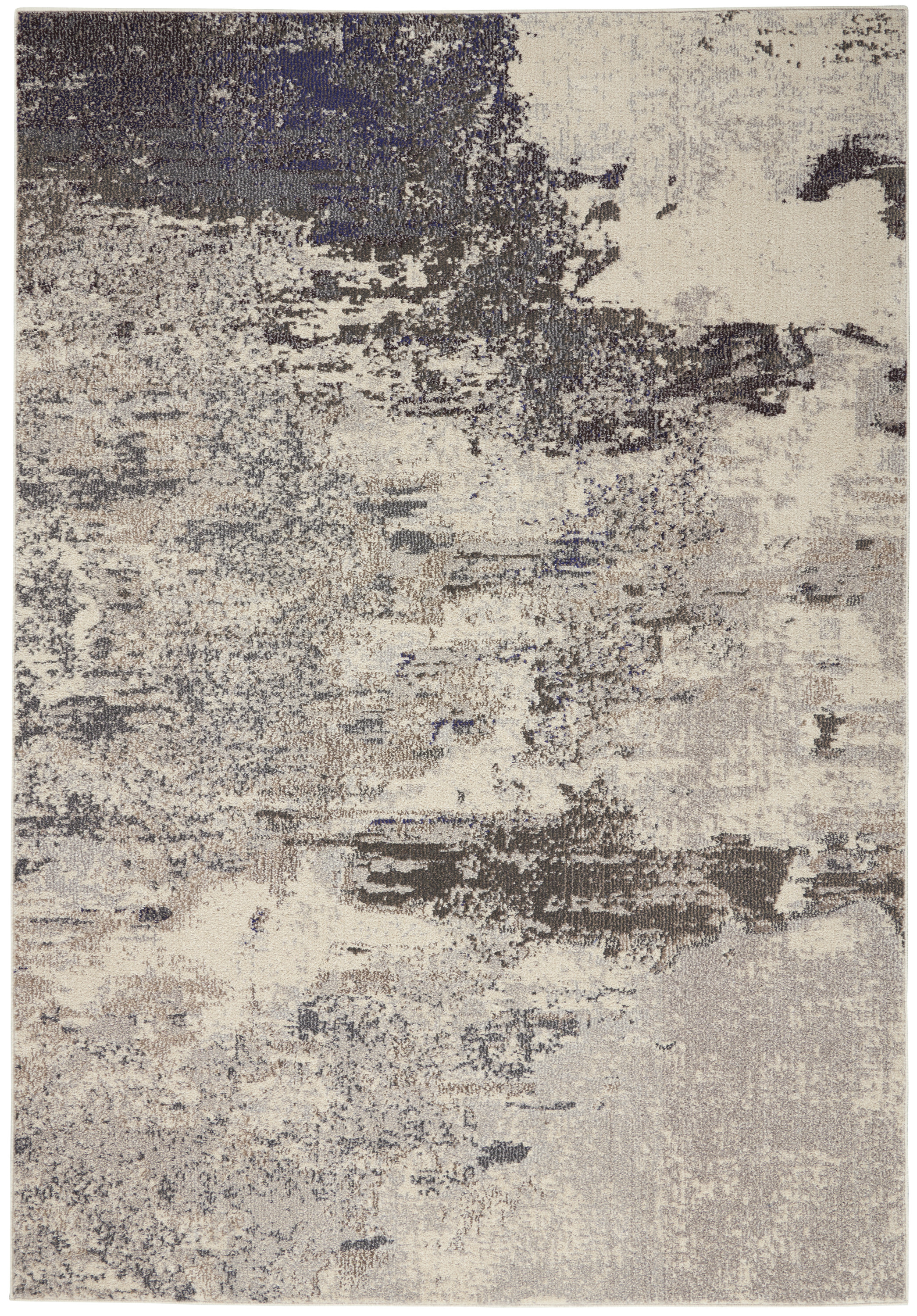 Nourison Celestial 5'3" x 7'3" Ivory Grey Modern Indoor Rug