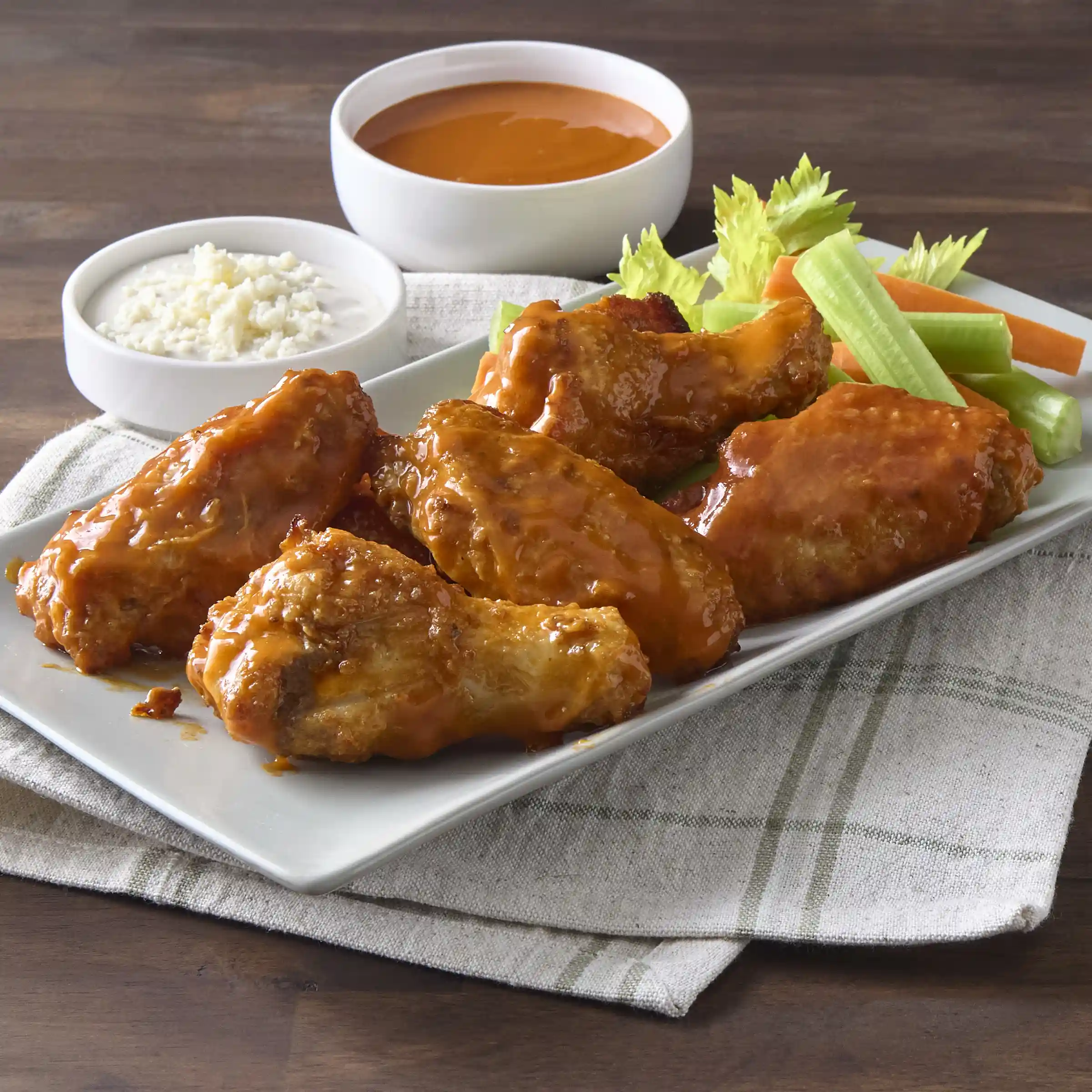 Tyson® Fully Cooked Buffalo Glazed Bone-In Chicken Wing Sections, Large_image_1